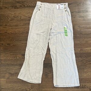 NWT - Zac & Rachel Cream Striped Pants